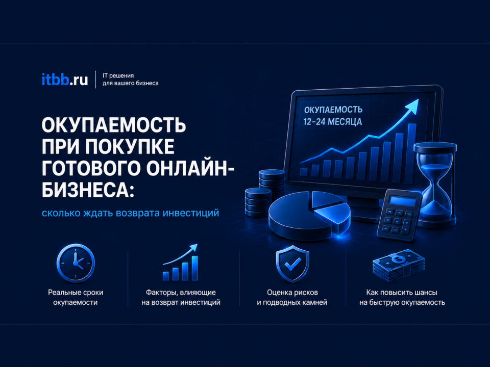 Окупаемость при покупке готового онлайн-бизнеса: сколько ждать возврата инвестиций?