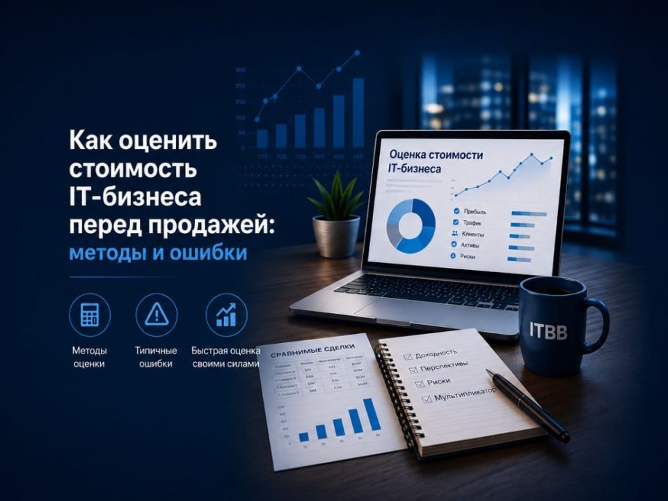 Как оценить стоимость IT-бизнеса перед продажей: методы и ошибки