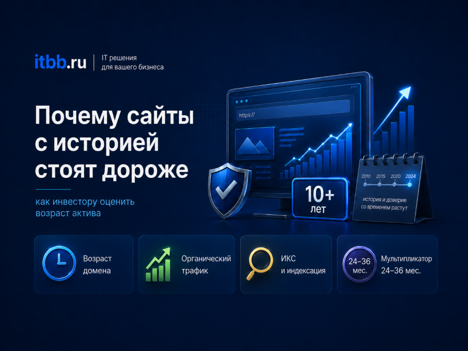 Почему сайты с историей стоят дороже: как инвестору оценить возраст актива
