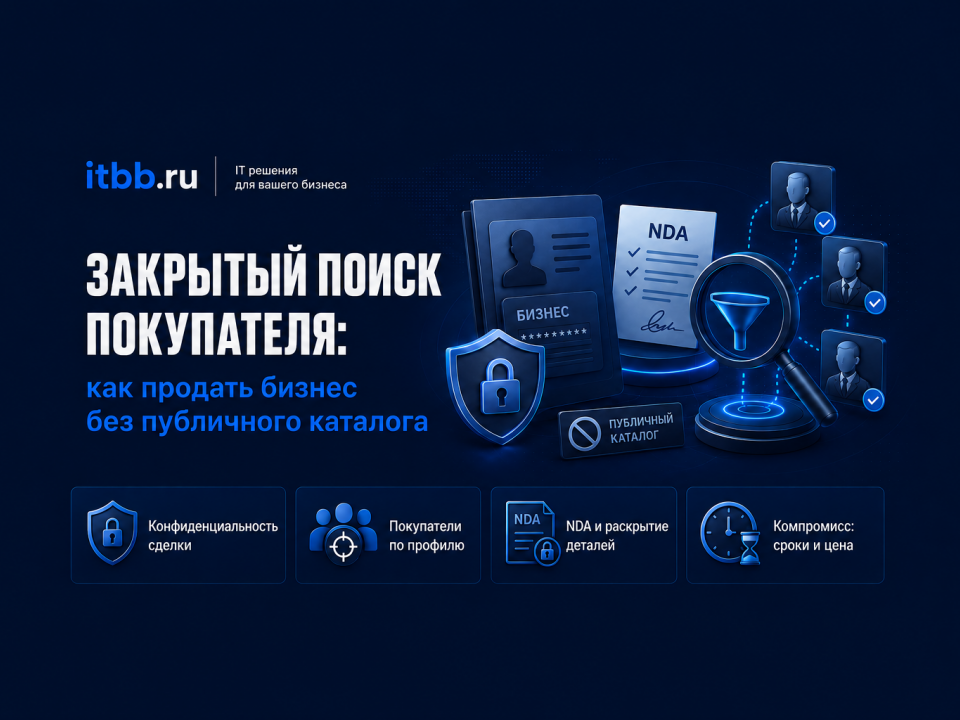Закрытый поиск покупателя: как продать бизнес без публичного каталога