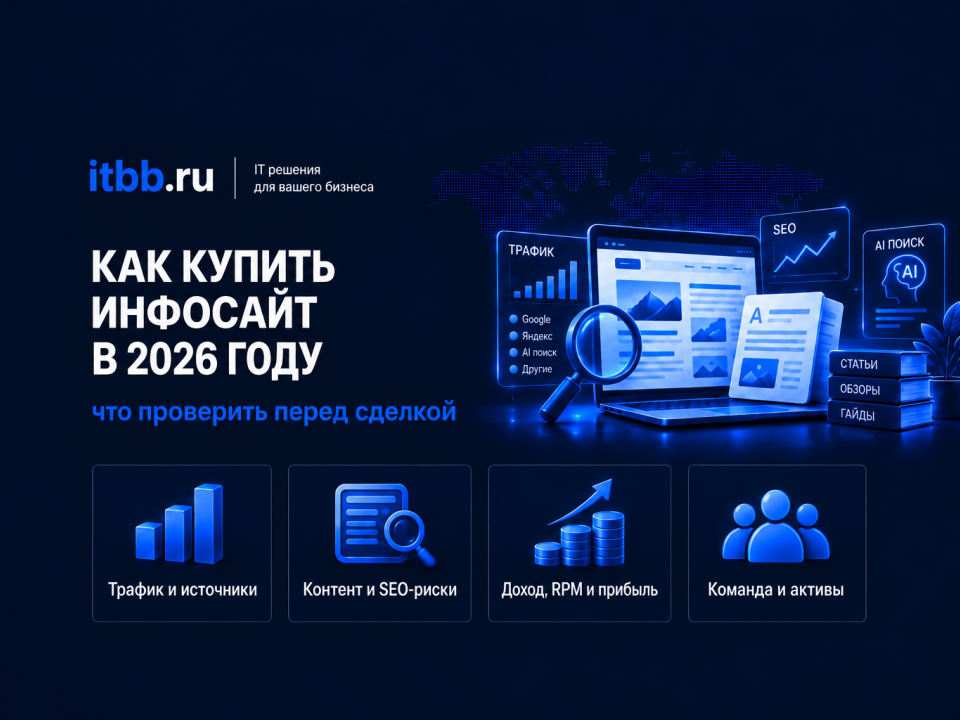 Как купить информационный сайт в 2026 году: что проверить перед сделкой