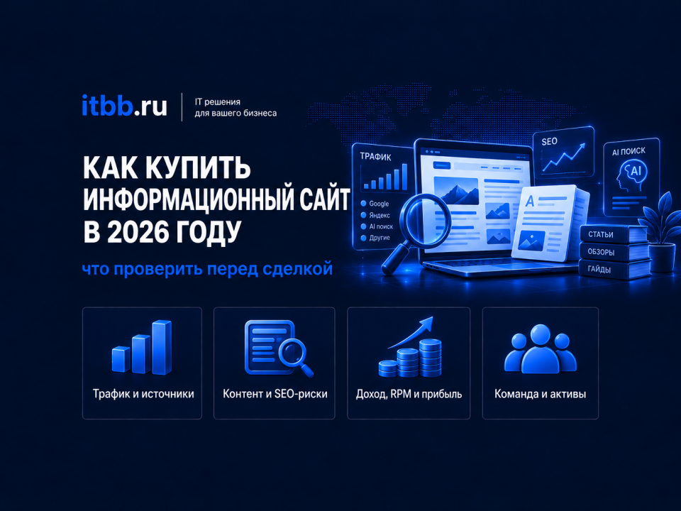 Как купить информационный сайт в 2026 году: что проверить перед сделкой